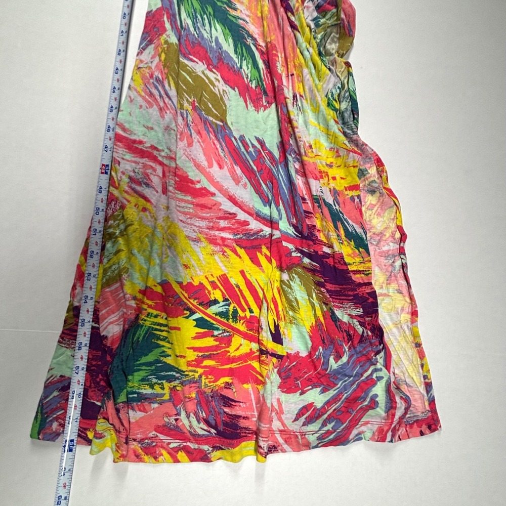 BCBGMAXAZRIA Karsen Tropical Abstract Maxi Dress Medium Bright Spring Resort NWT - Picture 5 of 10